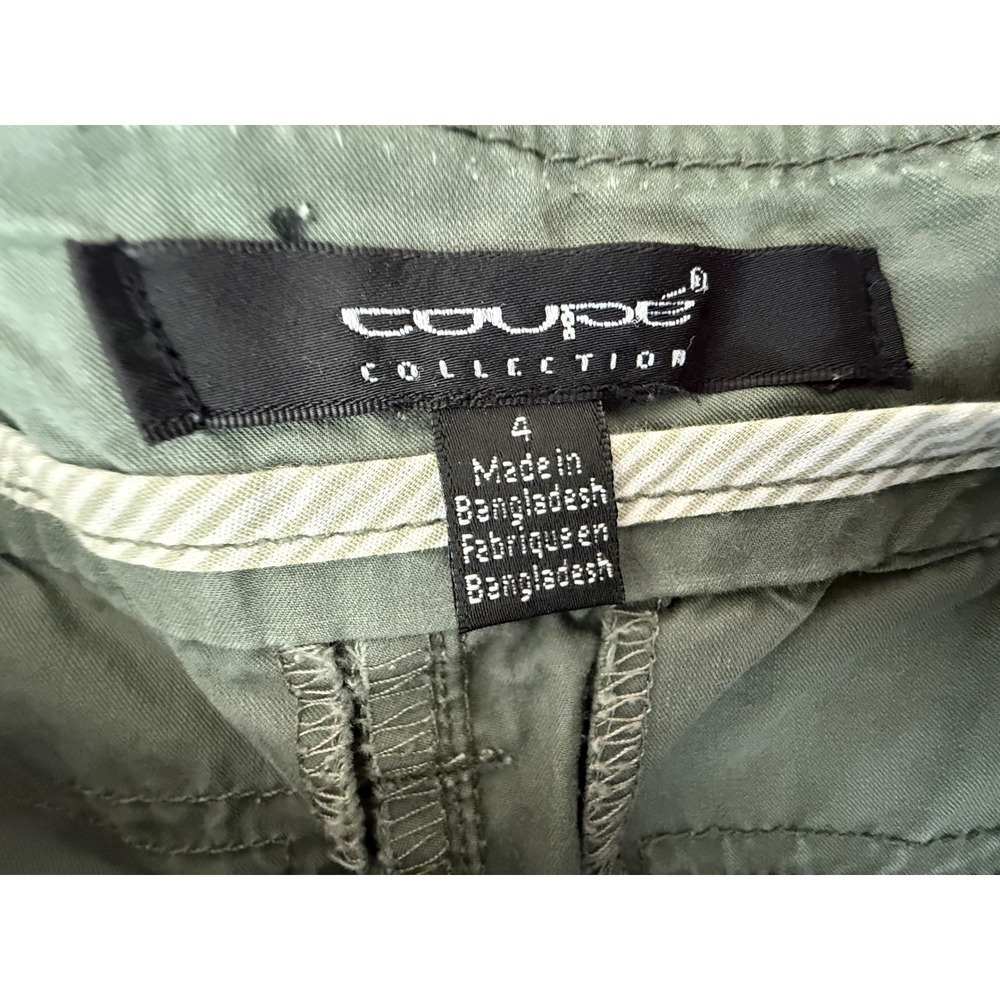 Coupe Collection Womens Olive Green Cotton Cargo Capri Pants Size 4 CLS91033 - Picture 9 of 10